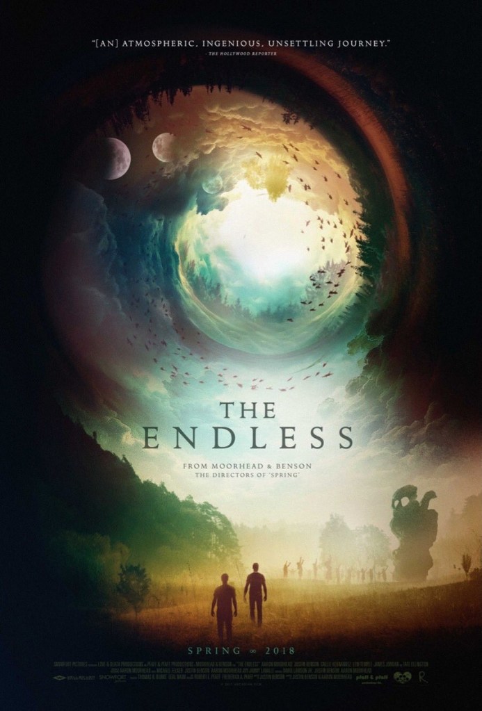 The Endless: Justin Benson and Aaron Moorhead. Two men who grew up in an UFO cult return to find it harbors strange secrets.