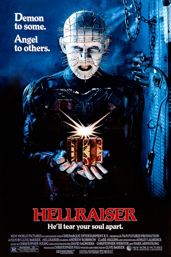 Hellraiser: Clive Barker. A seminal horror film about demonic entities summoned by a puzzle box.