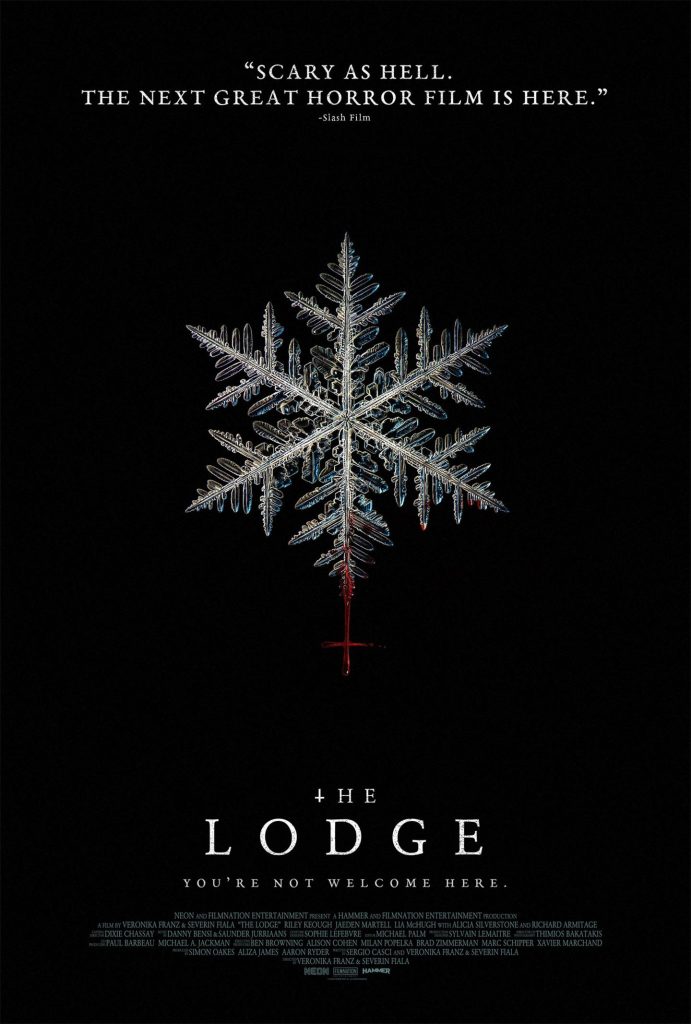 The Lodge: Severin Fiala and Veronika Franz. In this disturbing psychological horror movie, a family is trapped in a wintery landscape with unseen threats. 