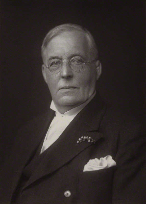 A picture of early twentieth century ghost story writer M. R. James. 