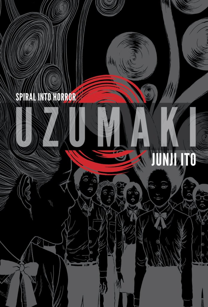 Uzumaki: Junji Ito. A cosmic horror manga about a small village haunted by mysterious spirals.