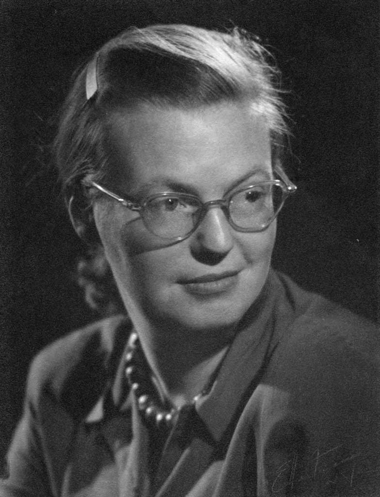Photo of Shirley Jackson, a legendary author of horror stories.